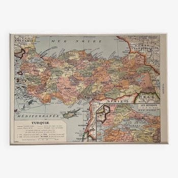 Carte sur la Turquie - 1930