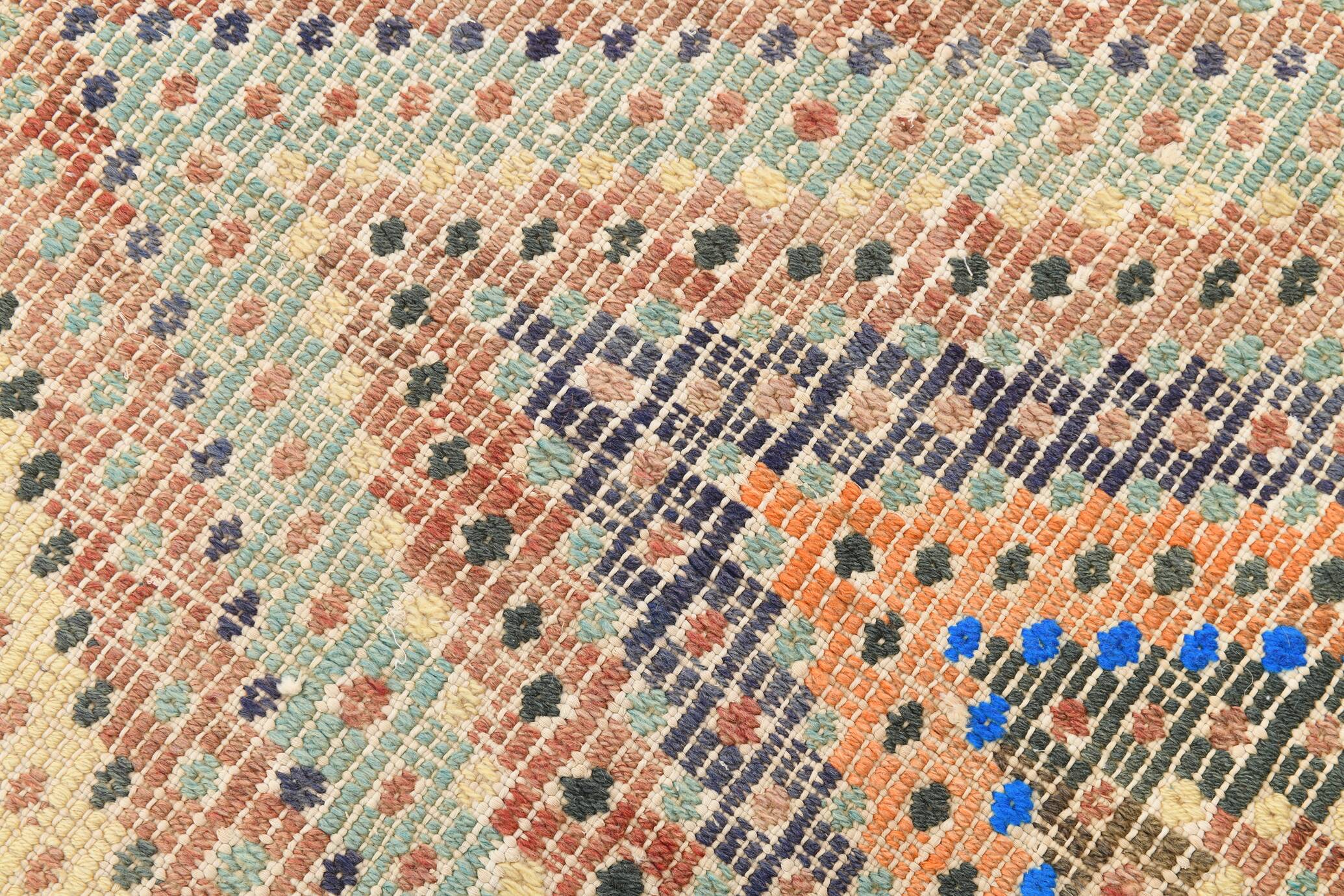 Tapis de couloir Kilim scandinave 2x8, 73x255Cm