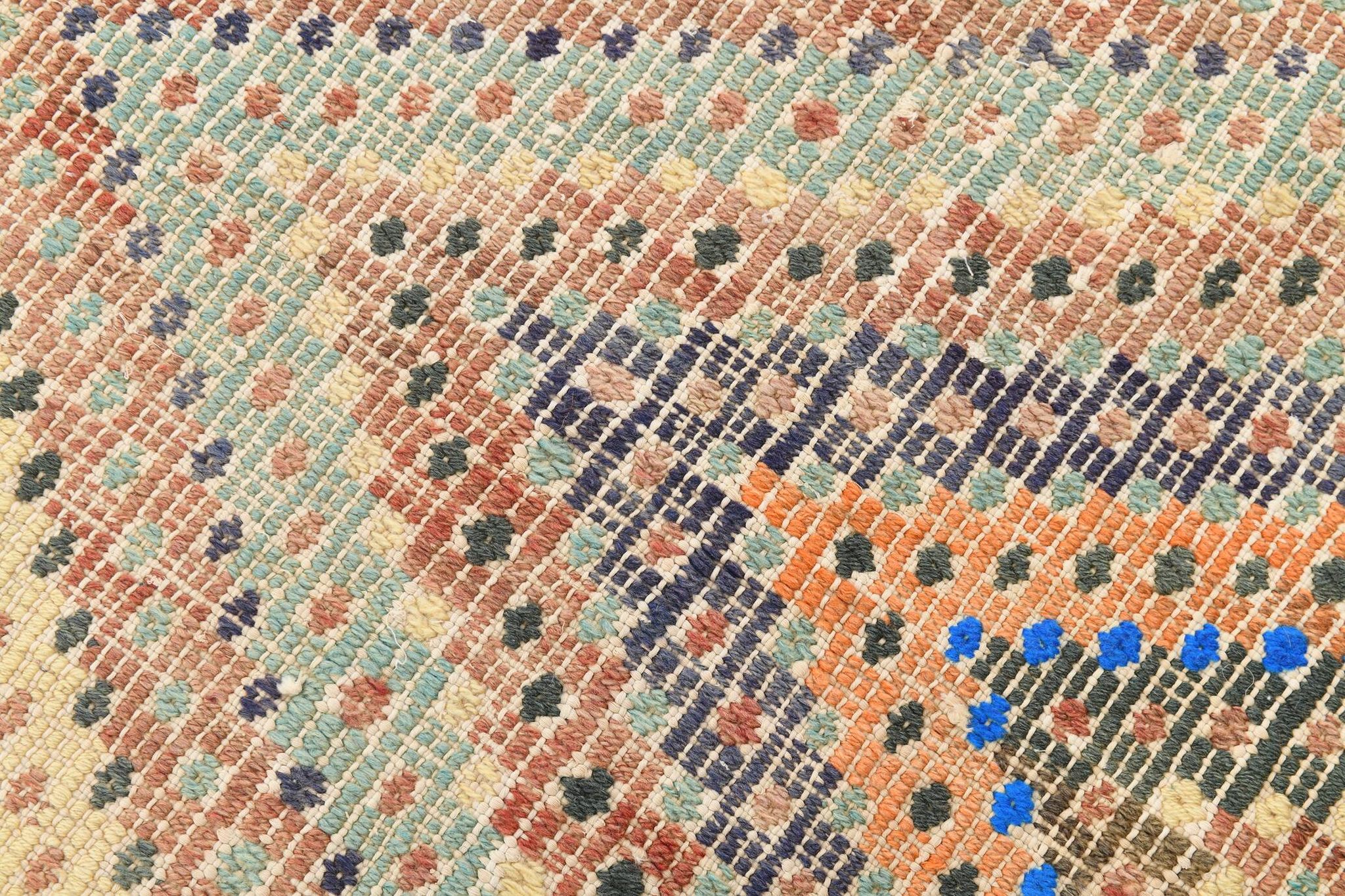 2x8 Scandinavian Kilim Runner Rug, 73x255Cm