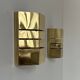 Pair of vintage brass wall lights, France 1970s