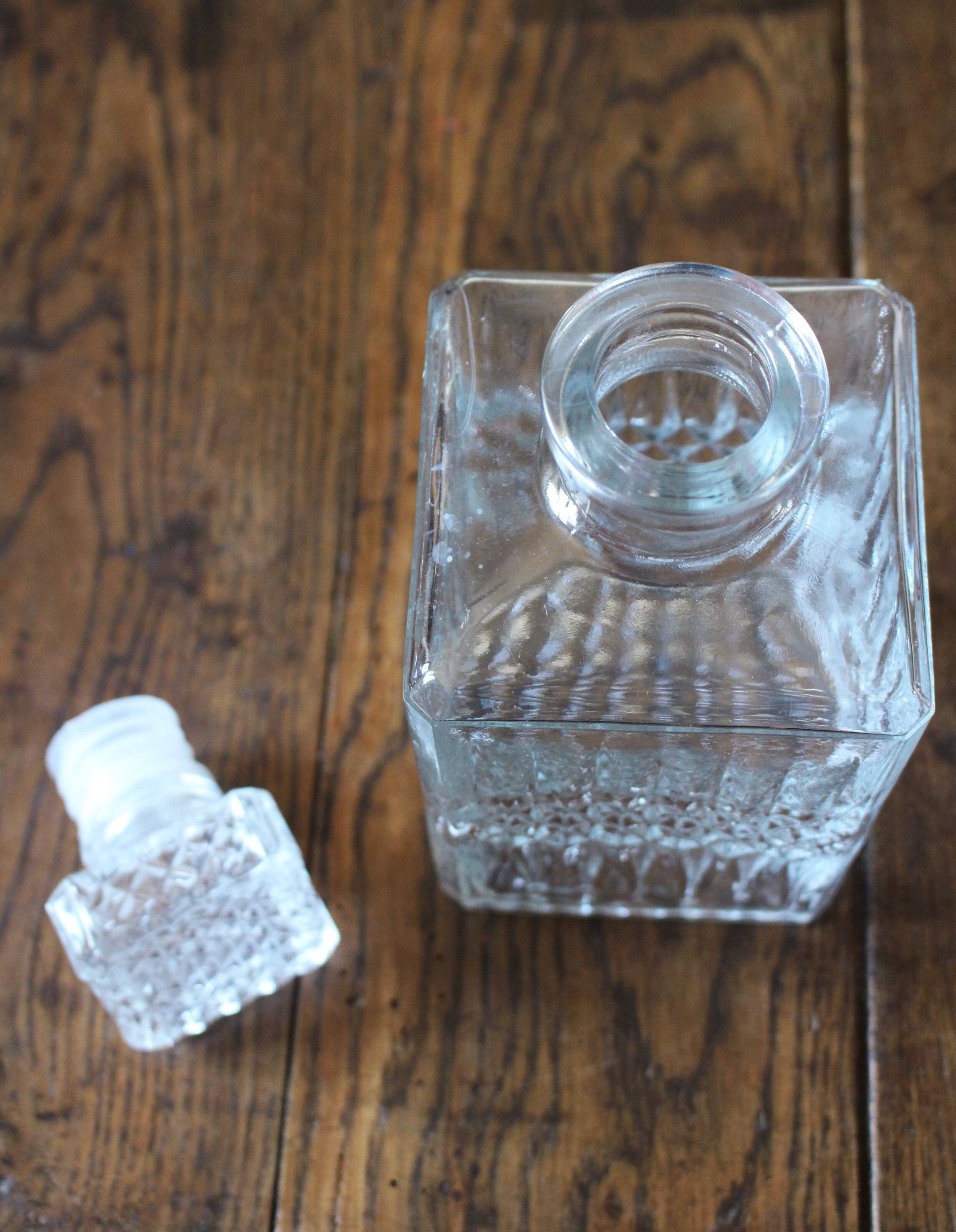 Glass whisky carafe, 80s