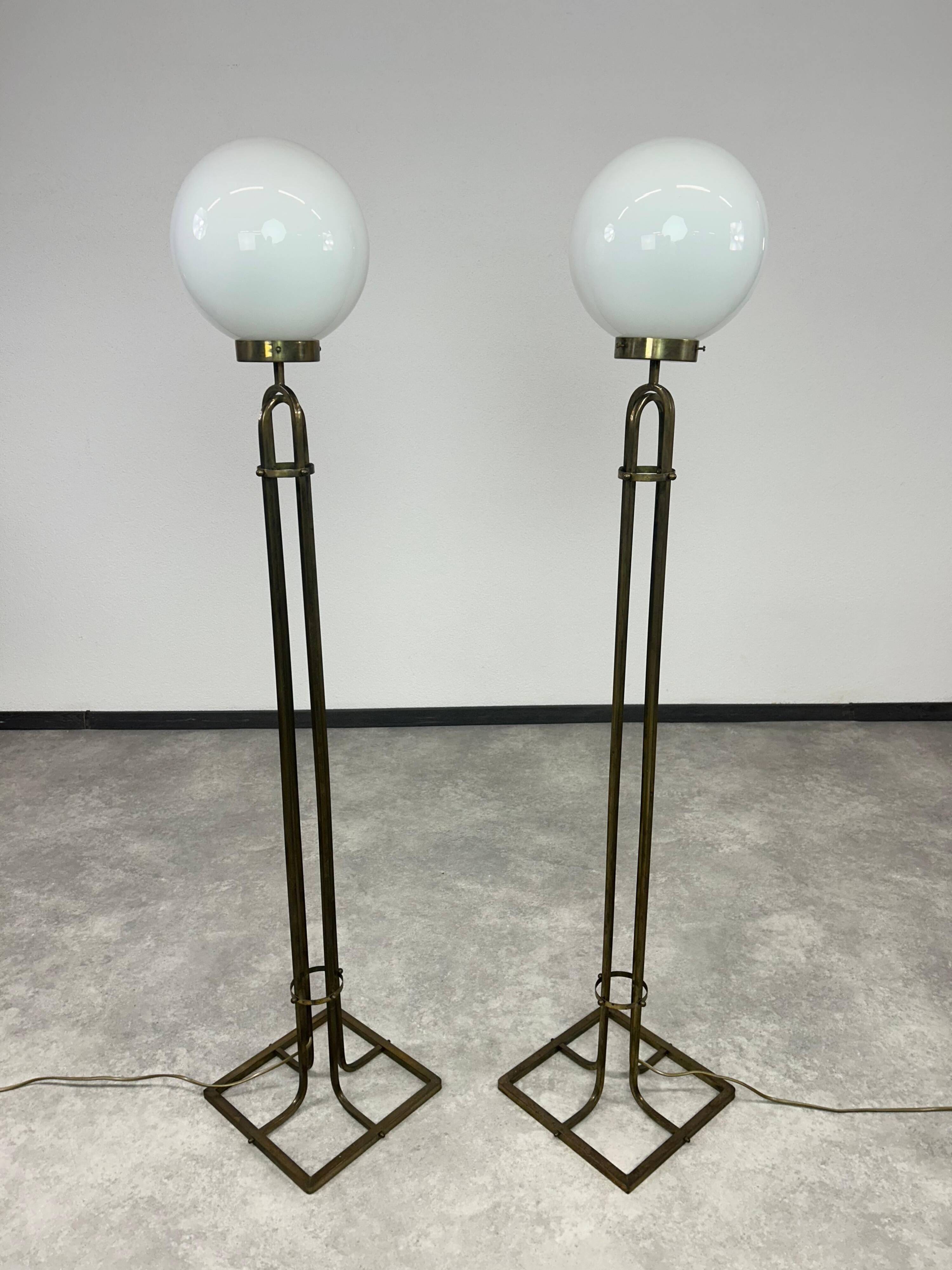 Pair of Art Nouveau floor lamps by Adolf Loos