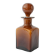 Vintage 1960s Brown Opaline Glass Bottle from Marinha Grande