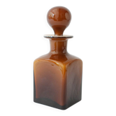 Vintage 1960s Brown Opaline Glass Bottle from Marinha Grande