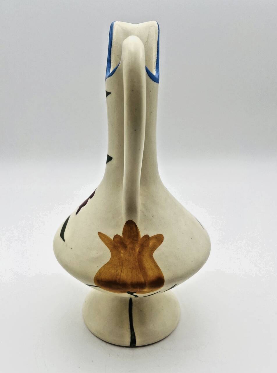 Vintage ceramic pitcher with floral decoration - 637023