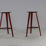 Set of two industrial bar stools
