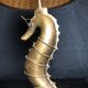 Vintage brass seahorse lamp