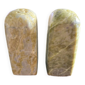 Salt and pepper shakers made of Connemara marble