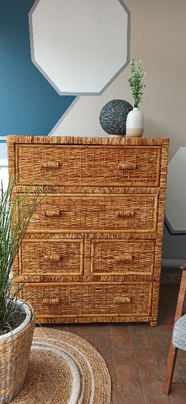 Vintage bamboo wicker rattan commodity