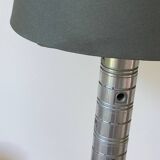 Industrial lamp polished metal and fabric kaki vintage