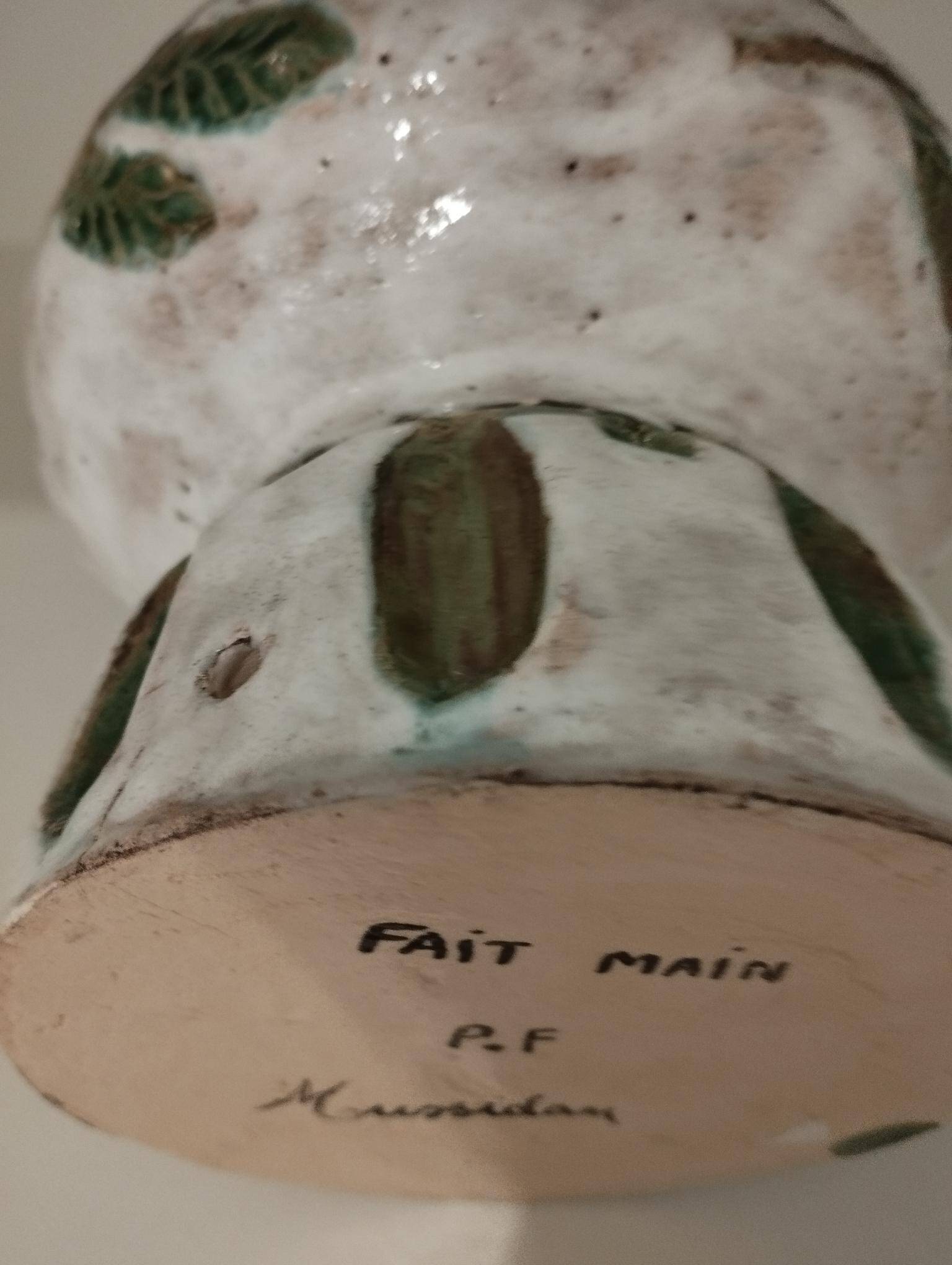 Lamp base with incised decoration