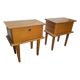 Pair of Scandinavian oak bedside tables, 1960s