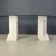 Vintage travertine Carlo Scarpa style dining table, 1970s