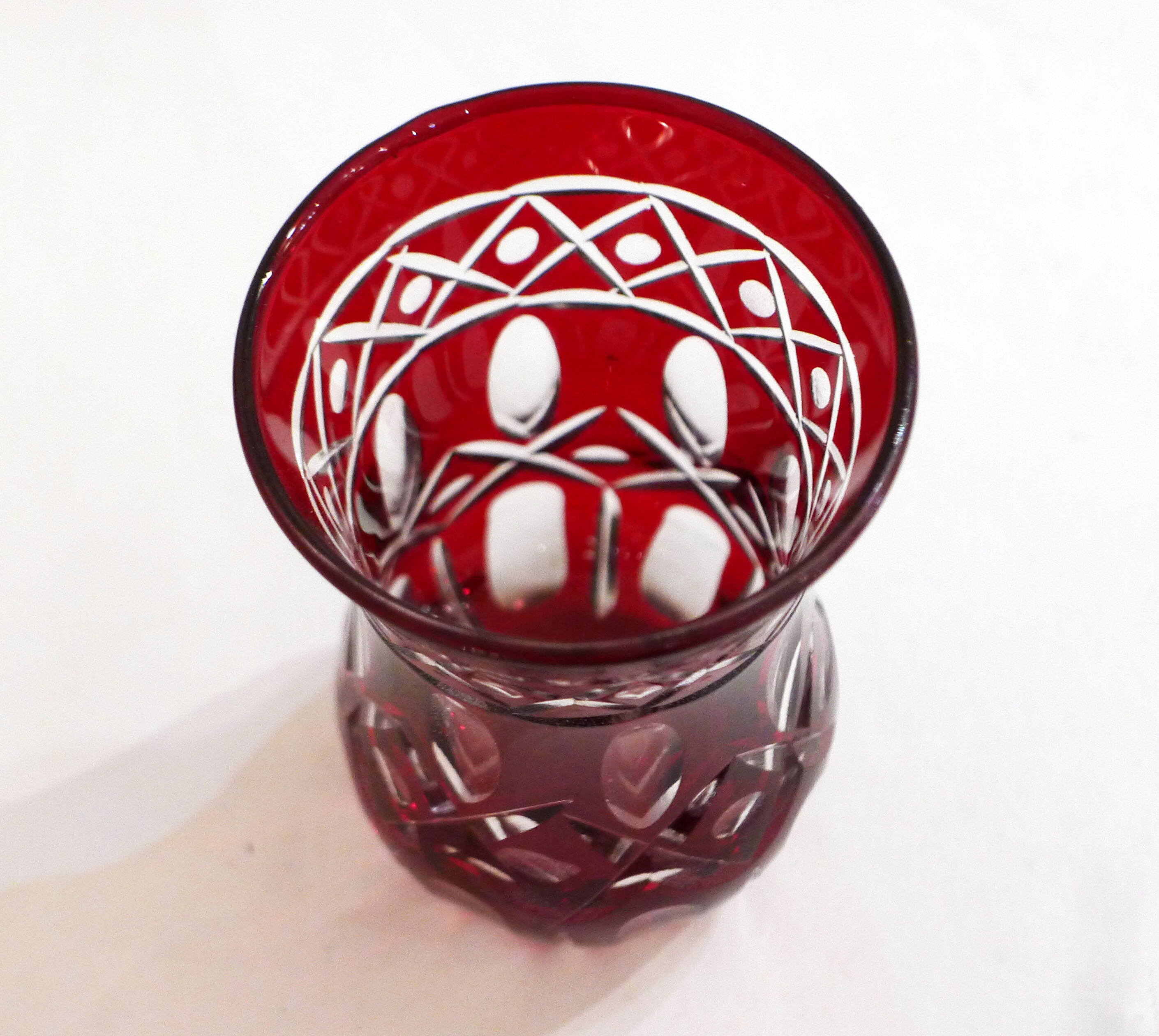 Pair of cut tea glasses