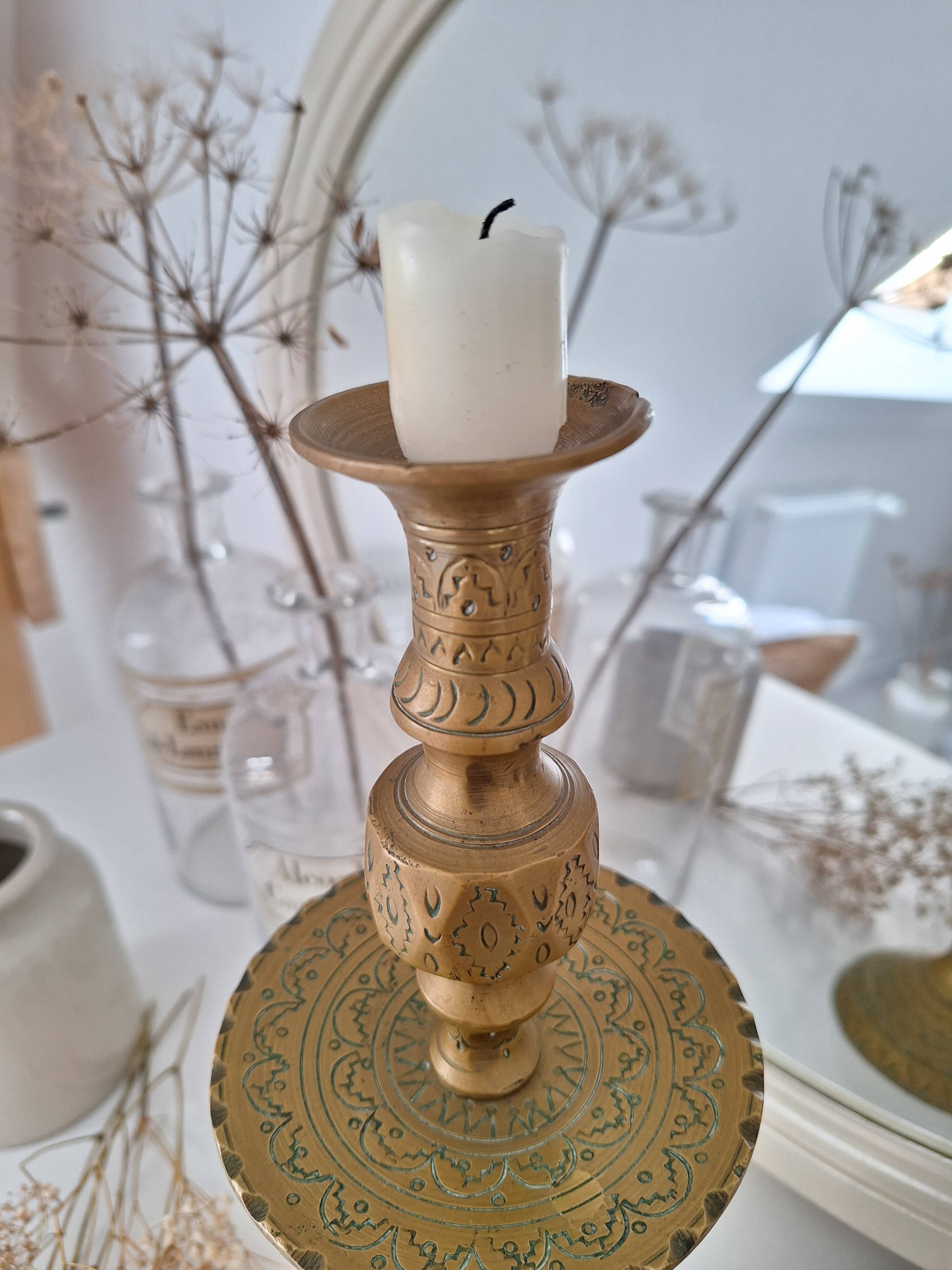 Vintage brass candle holder