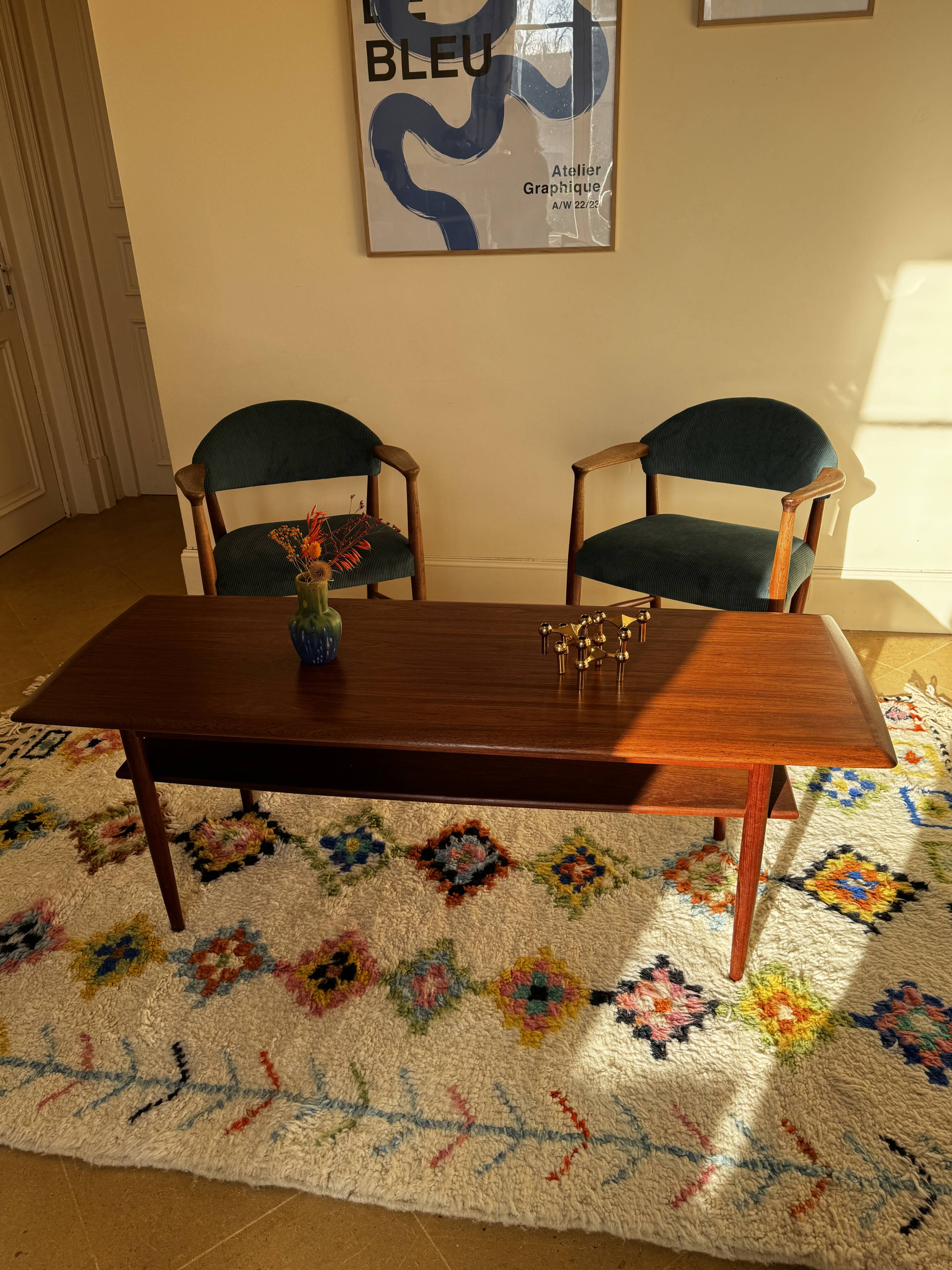 Vintage Scandinavian coffee table from the 1960s "Margrethe"