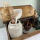 Antique wooden writing desk