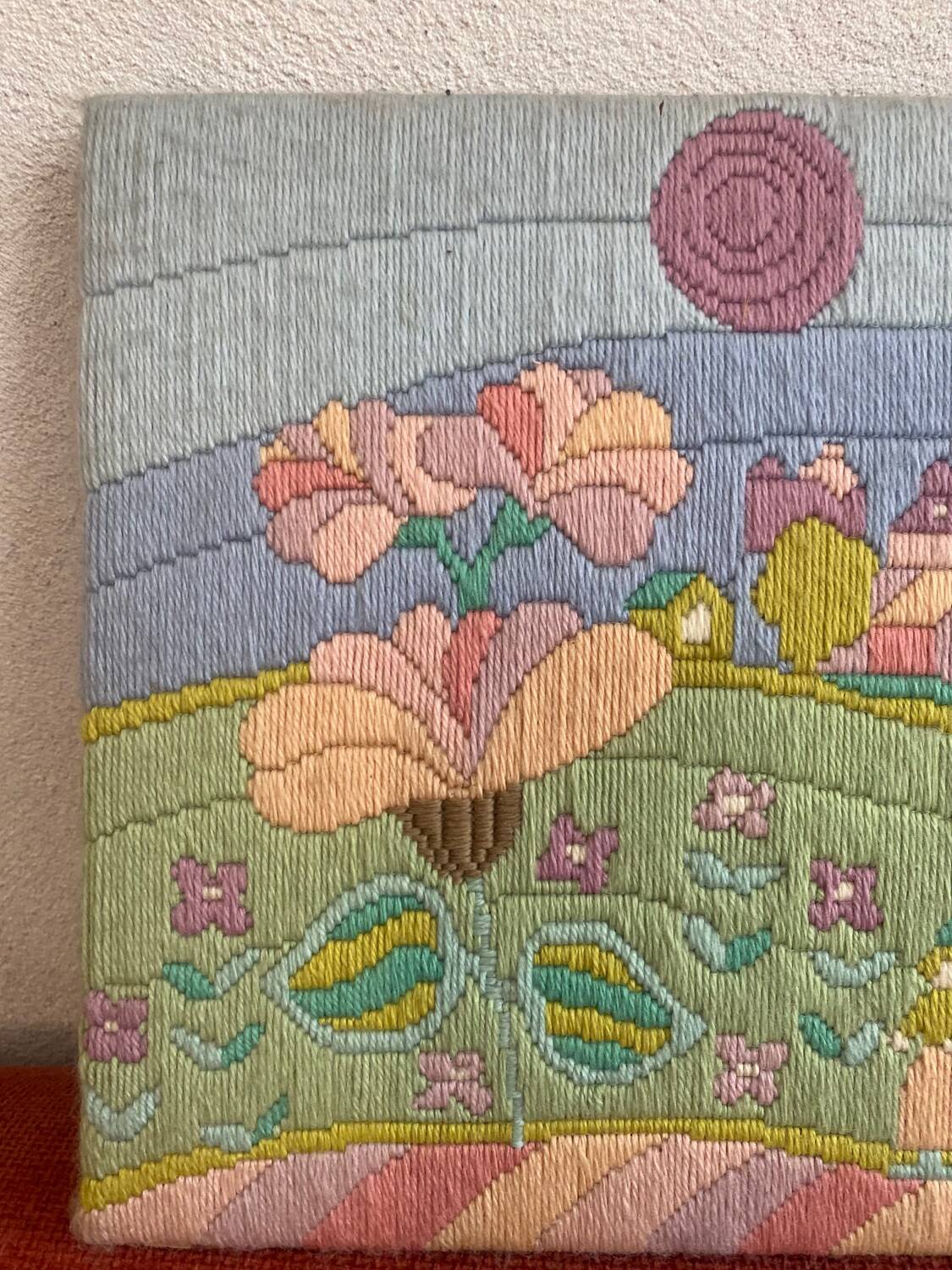 Tapisserie en laine vintage