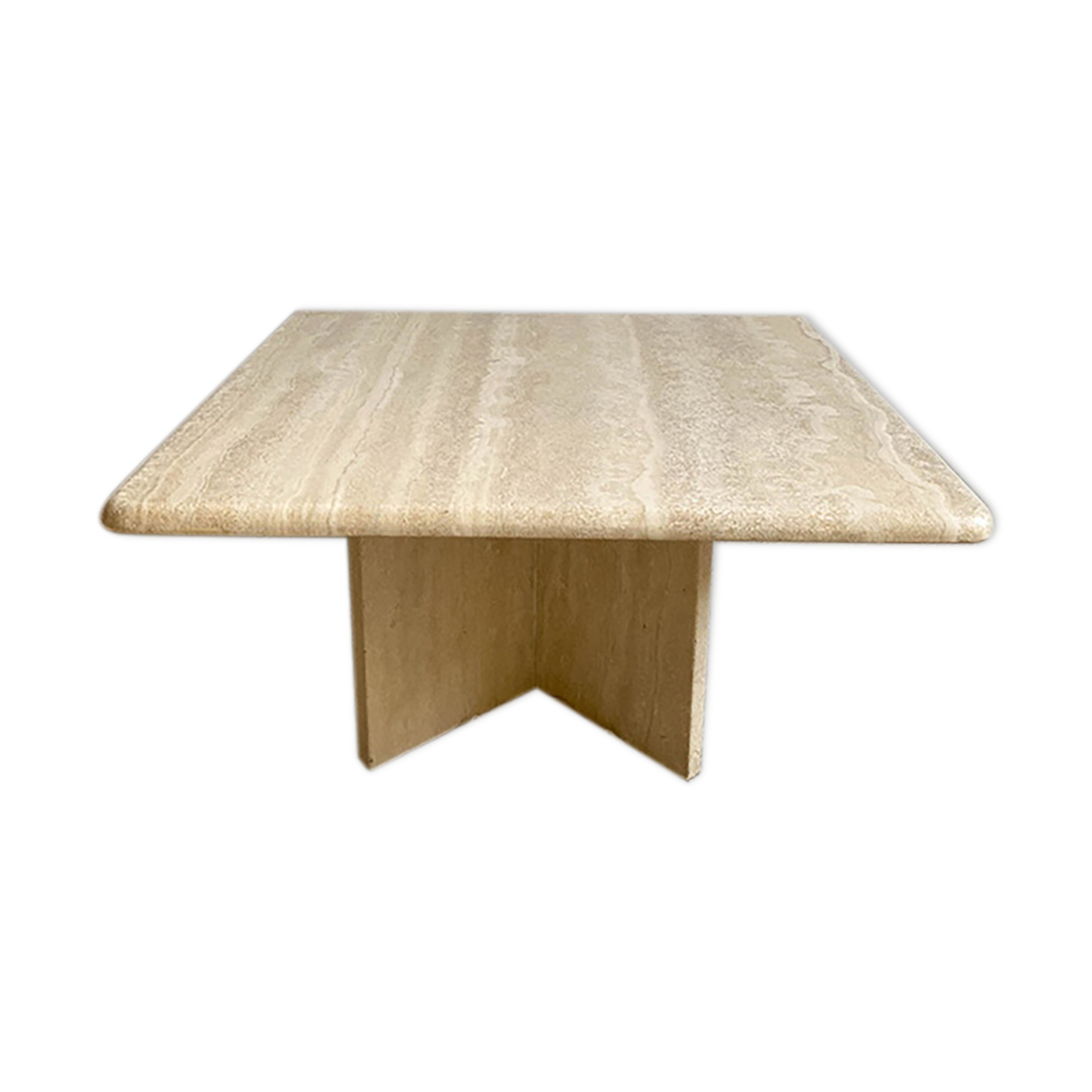 Travertine coffee table