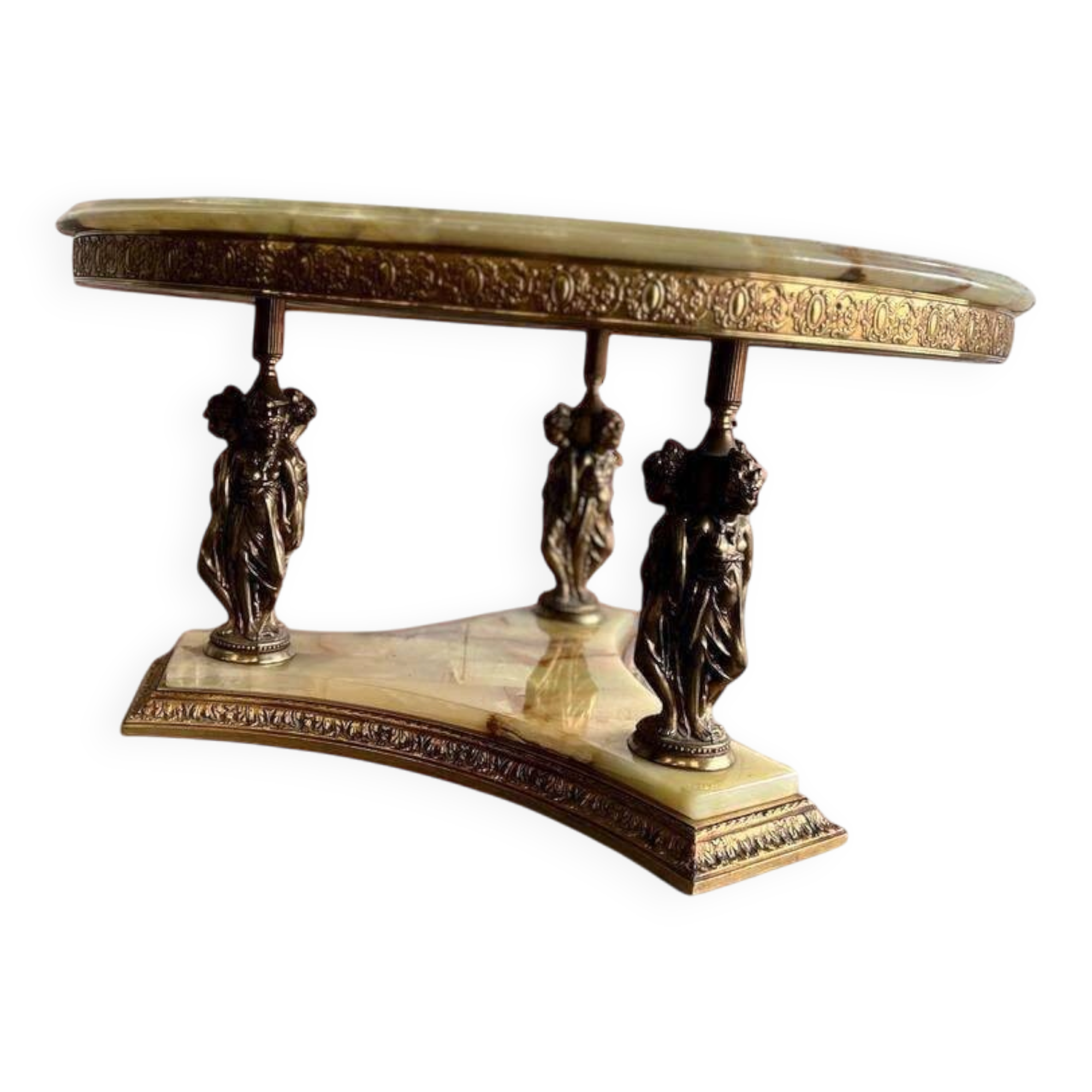 Vintage coffee table in onyx / Deknudt side table