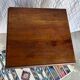 Vintage bedside table in solid wood – curved legs