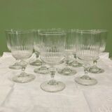 Baccarat 10 white wine glasses, Renaissance model, around 1900.