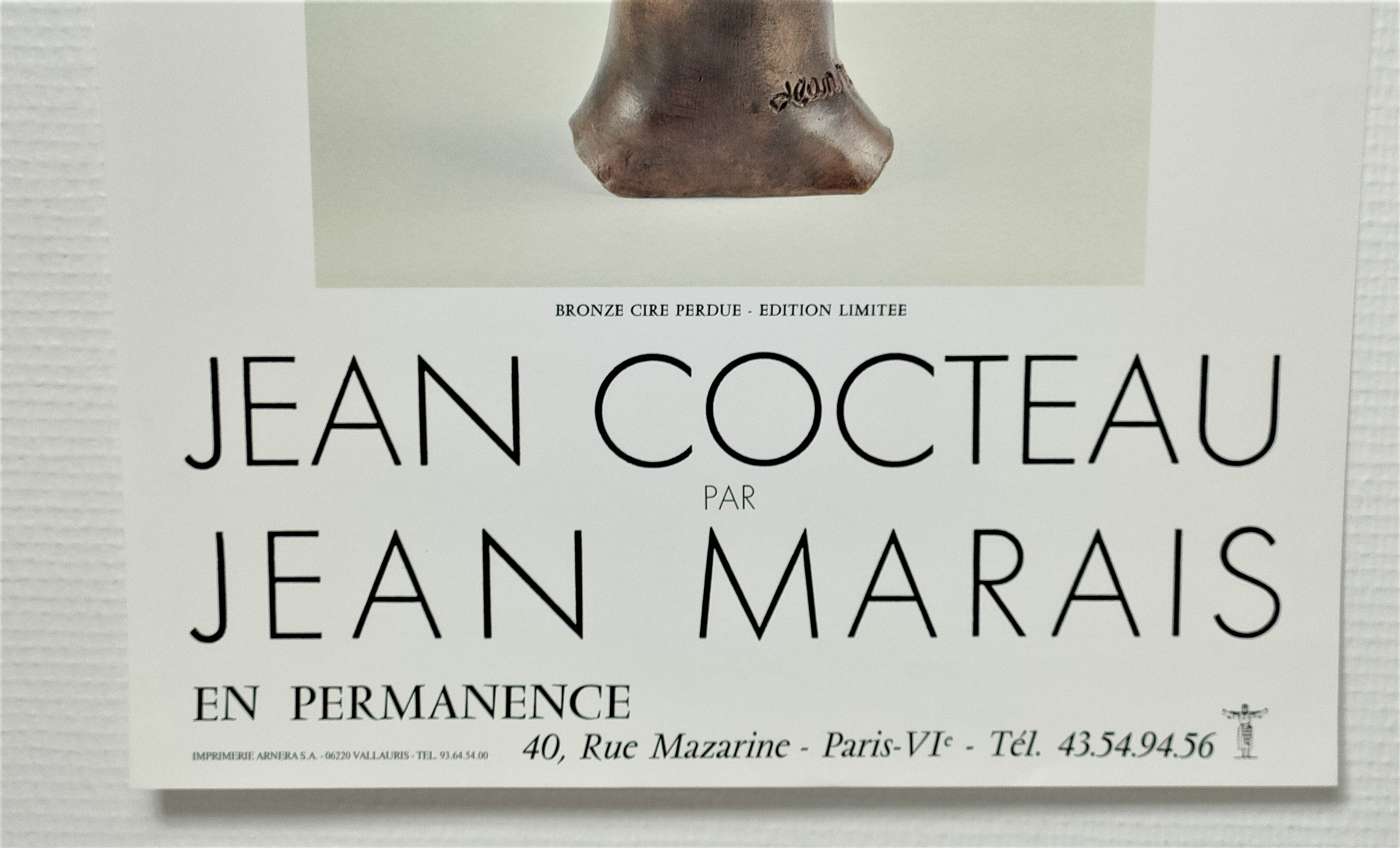 Original poster Jean Cocteau by Jean Marais 80s