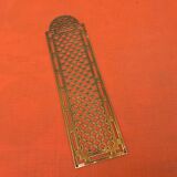Two half old cleanliness plates Original patina Openwork brass
