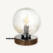 Lampe à poser globe veiné vintage