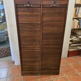 Old double oak filing cabinet