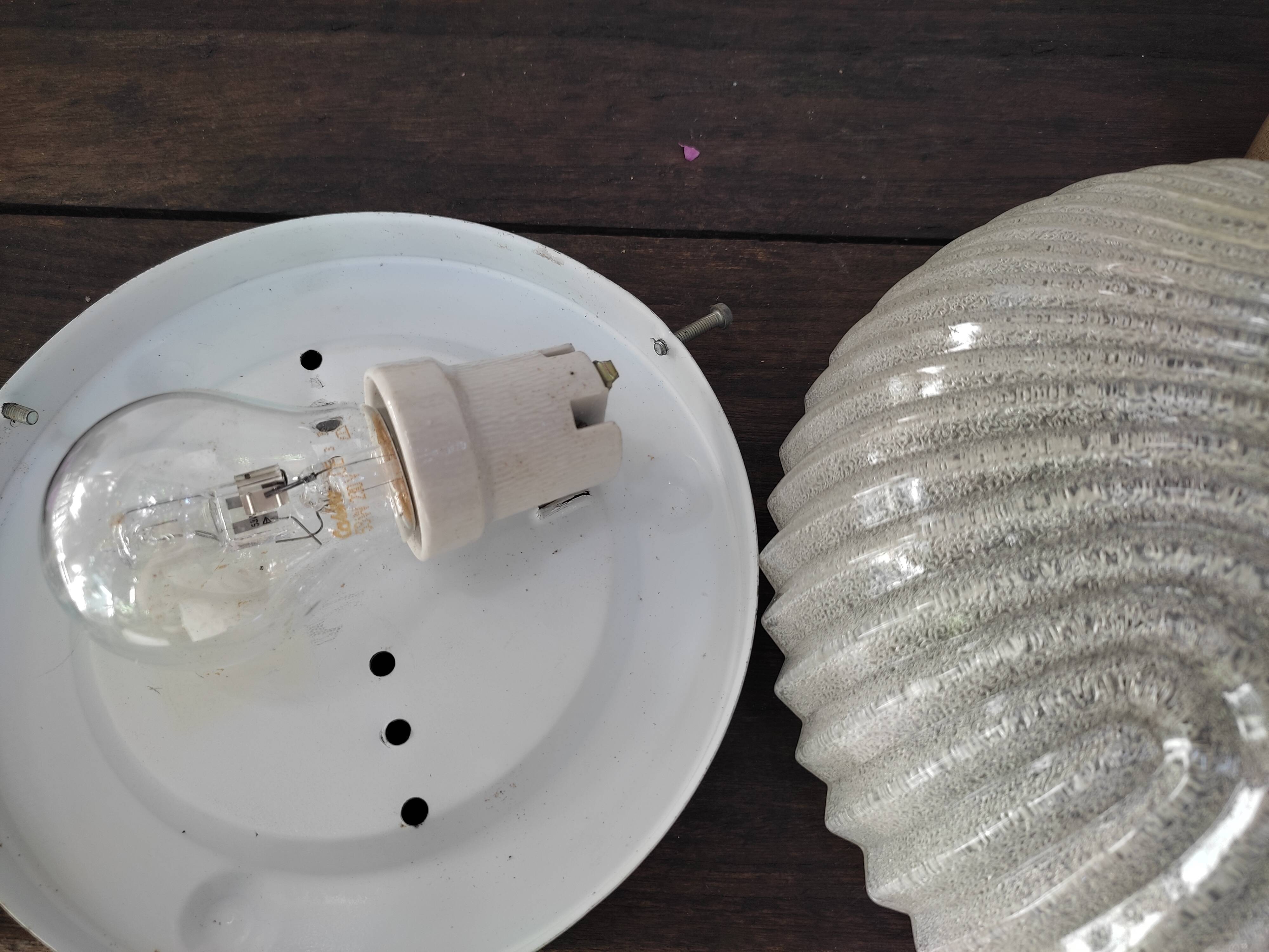 Glass ceiling light