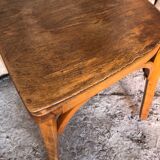 Old vintage baumann light wood bistro chair #a566