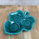 Vintage Vallauris catchall – green enamel leaf model
