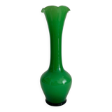 Vintage green opaline soliflore vase
