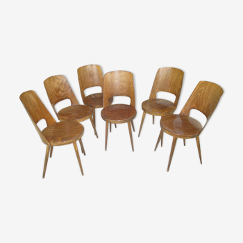 Suite 6 chaises Baumann Mondor vintage