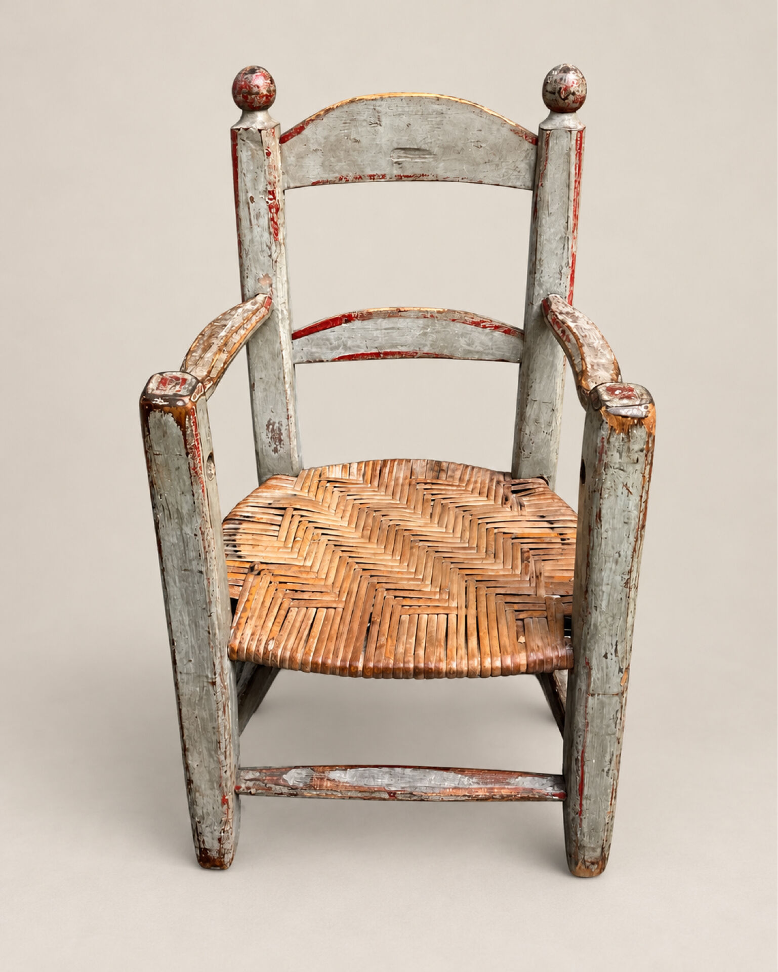 Small antique polychrome children's chair – French folk art