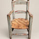 Small antique polychrome children's chair – French folk art