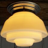 Art deco opaline ceiling lamp