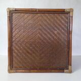 Rattan sofa end side table