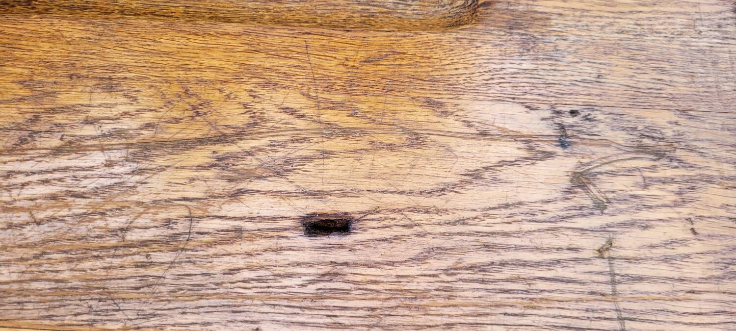 Table d'écolier vintage bois et métal