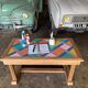 Colourful coffee table