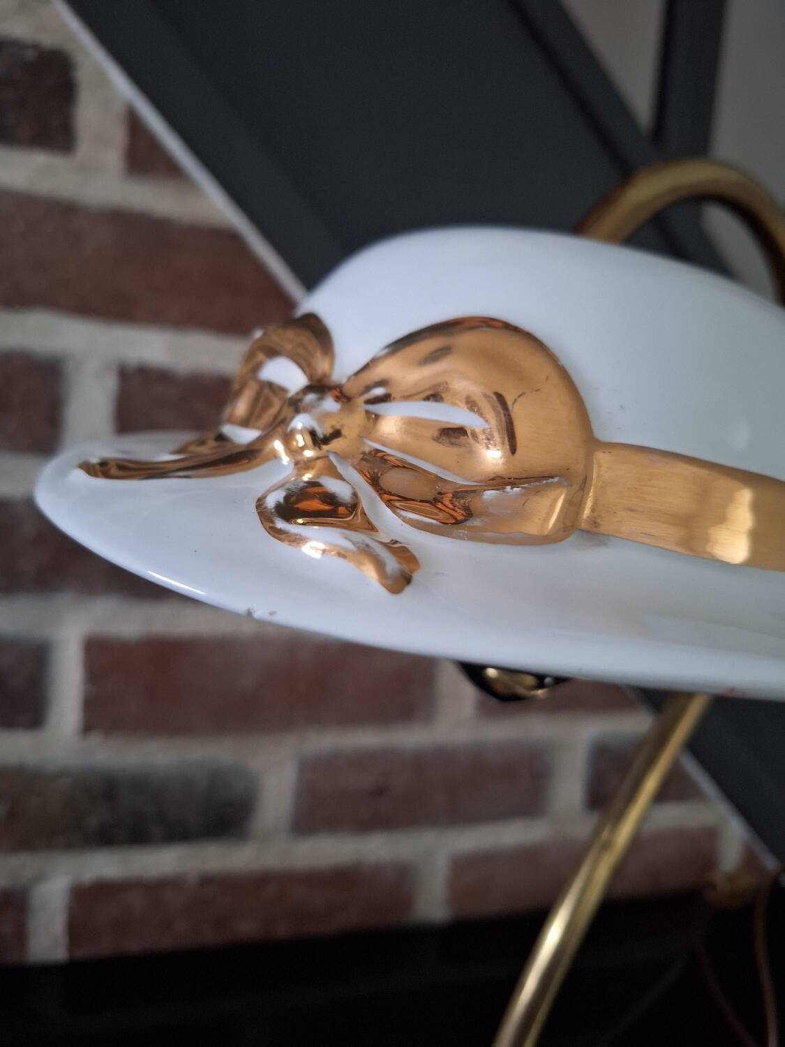 Vintage brass capeline lamp