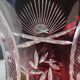 Large vase in hand-cut Bohemian crystal. Deep ruby red. Roemer style. Dim 29 x 14.5 cm