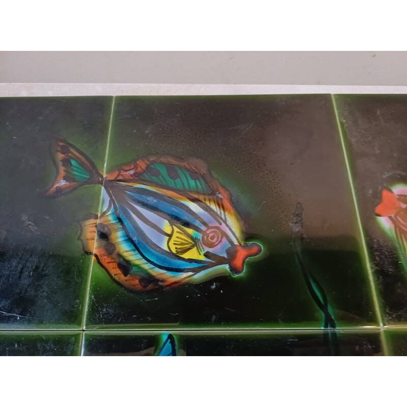 Vintage Vallauris ceramic tiles from "Le Vaucour"