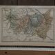 Map of the Vosges, France. Printed antiquity in 1889.