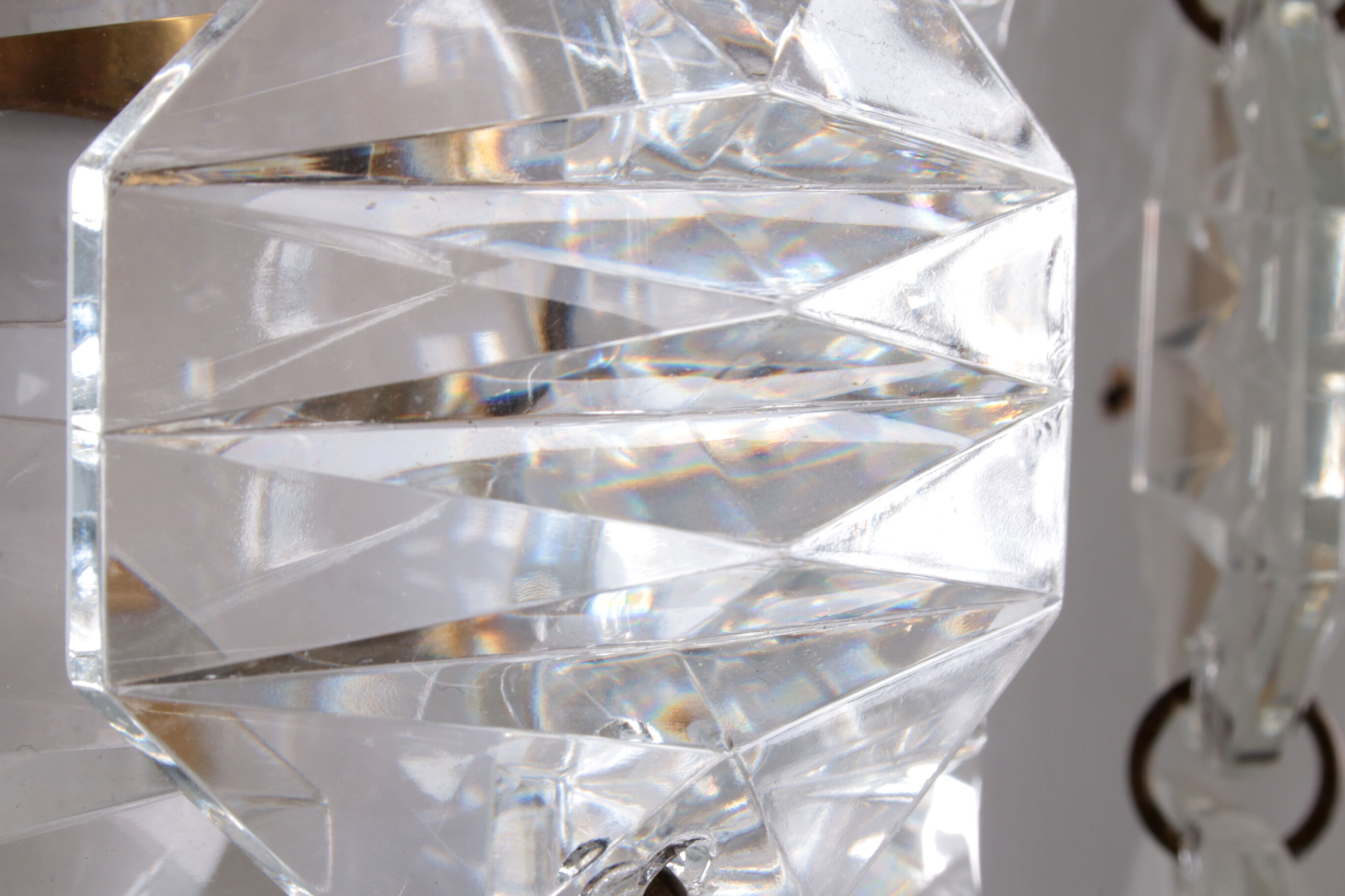 Crystal Wall Lamps set of 3 by J.T. Kalmar, 1960s