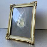 Art deco  metal picture frame 14 cm x 11  convex glass