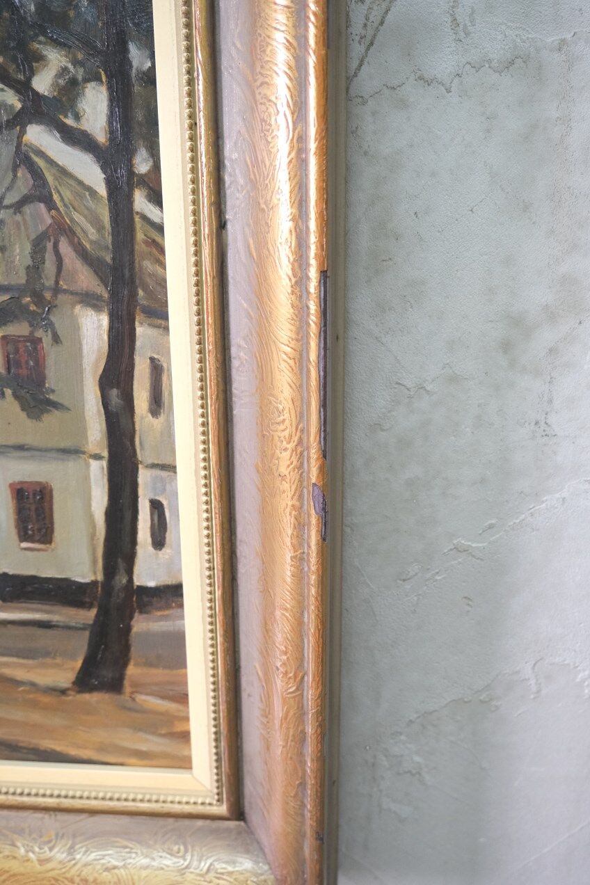 Malte Särlöv, Swedish Modern Landscape, 1950s, Oil on Panel, Framed