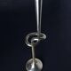XL knotted candlestick in solid aluminium, Italy, 1980