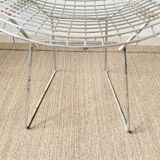 Pair of Harry Bertoia chair for Knoll vintage chrome steel 80s